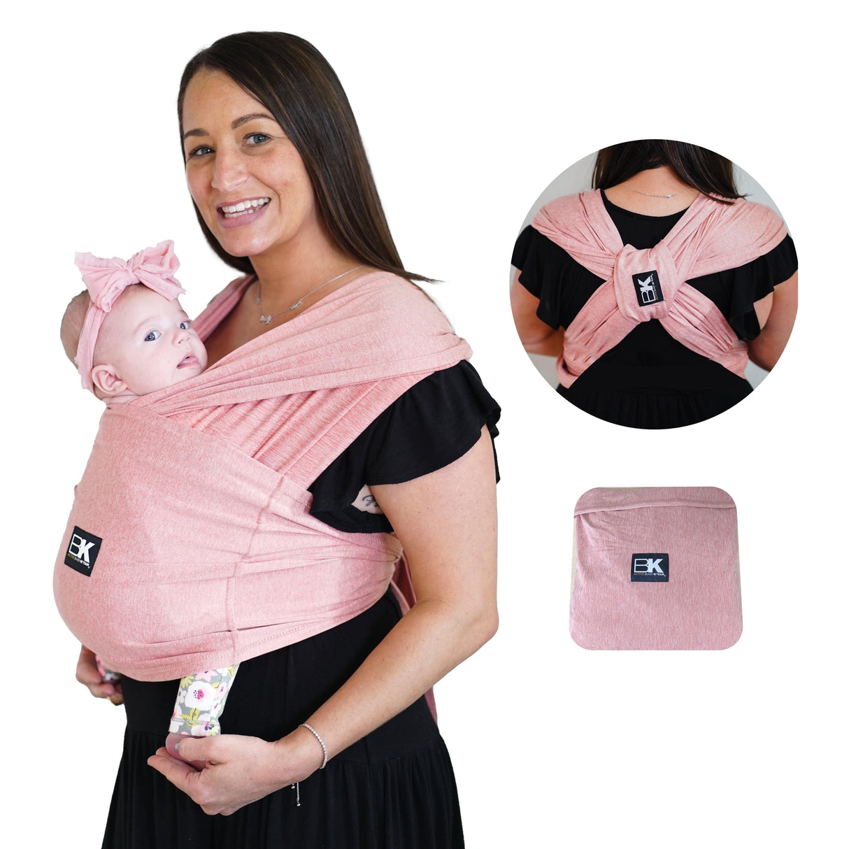 Baby K'tan Active Yoga Baby Carrier | Heather Coral from Baby K'tan