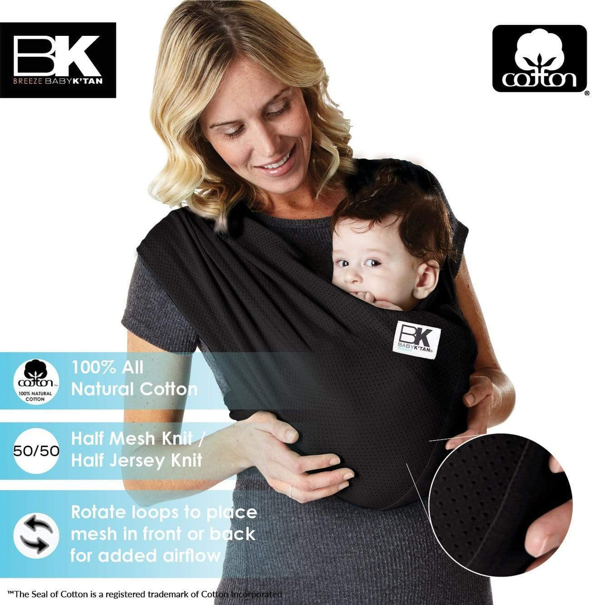 Baby K'tan Breeze Baby Carrier | Black from Baby K'tan