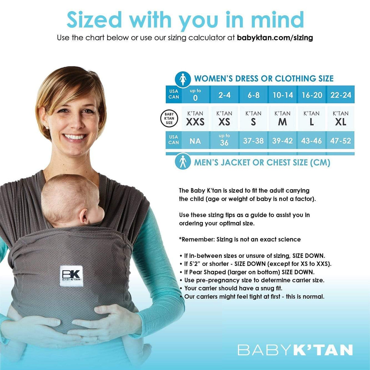 Baby K'tan Breeze Baby Carrier | Charcoal from Baby K'tan