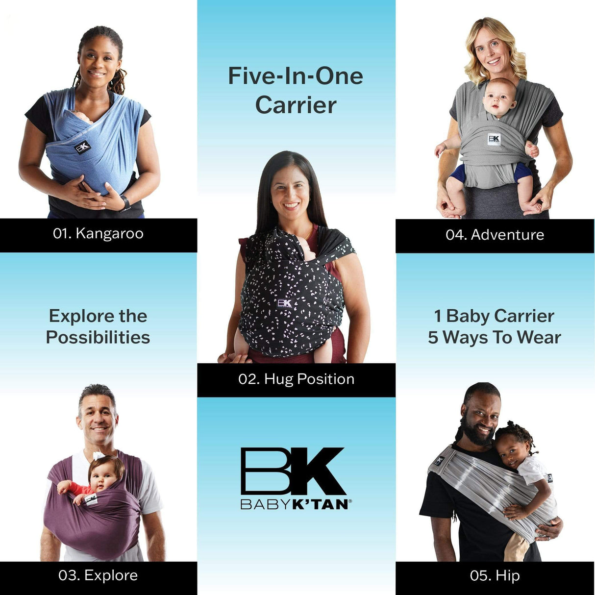 Baby K'tan Original Baby Carrier | Denim from Baby K'tan