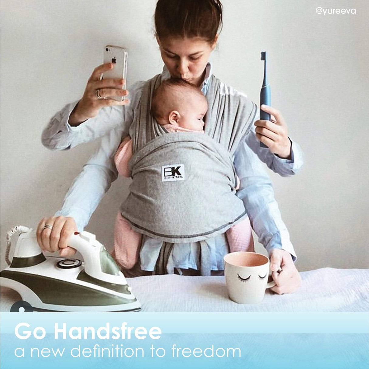 Baby K'tan Original Baby Carrier | Heather Grey from Baby K'tan