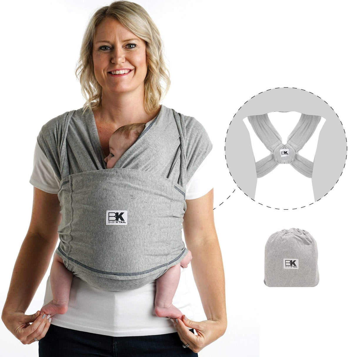 Baby K'tan Original Baby Carrier | Heather Grey from Baby K'tan