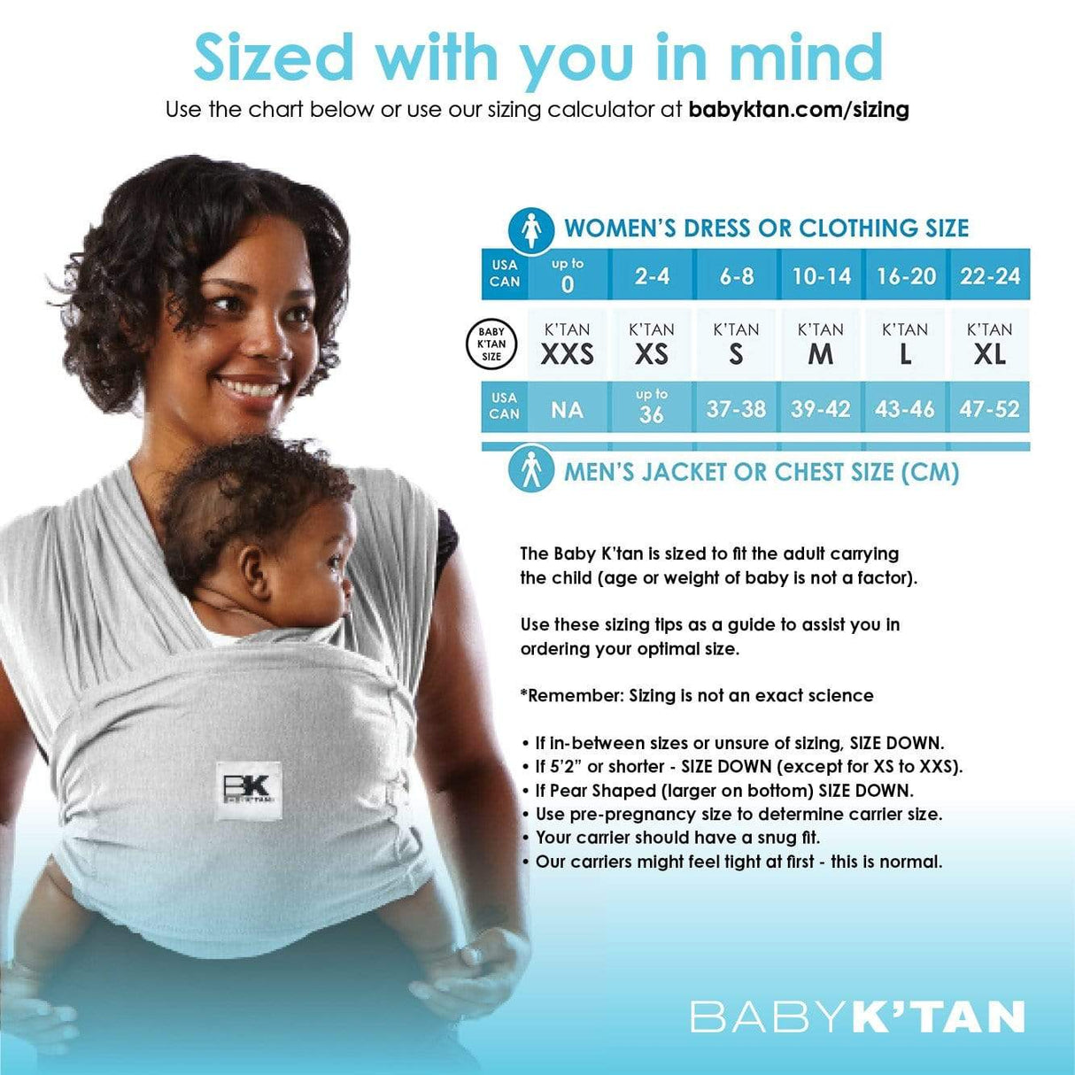 Baby K'tan Original Baby Carrier | Heather Grey from Baby K'tan