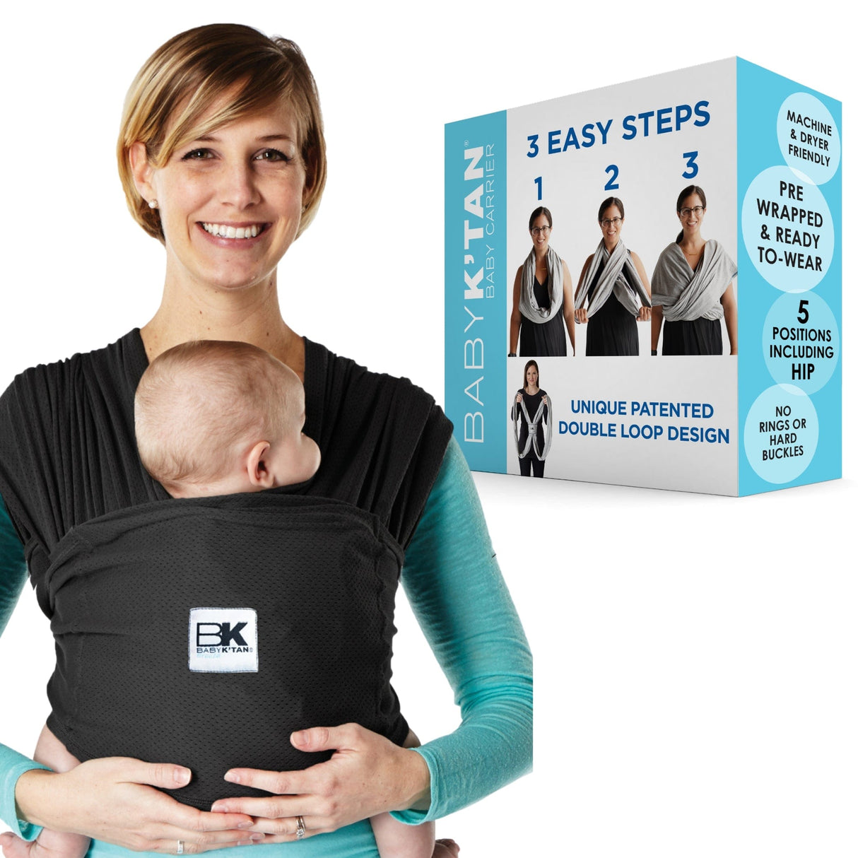 Baby K'tan Breeze Baby Carrier | Black from Baby K'tan