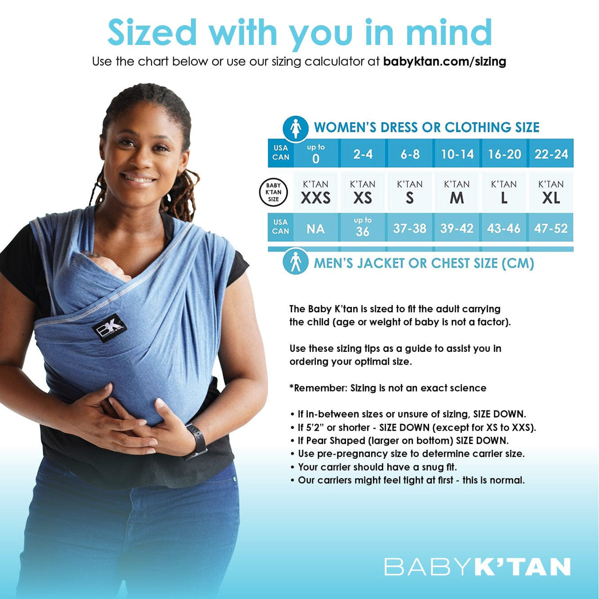 Baby K'tan Original Baby Carrier | Denim from Baby K'tan