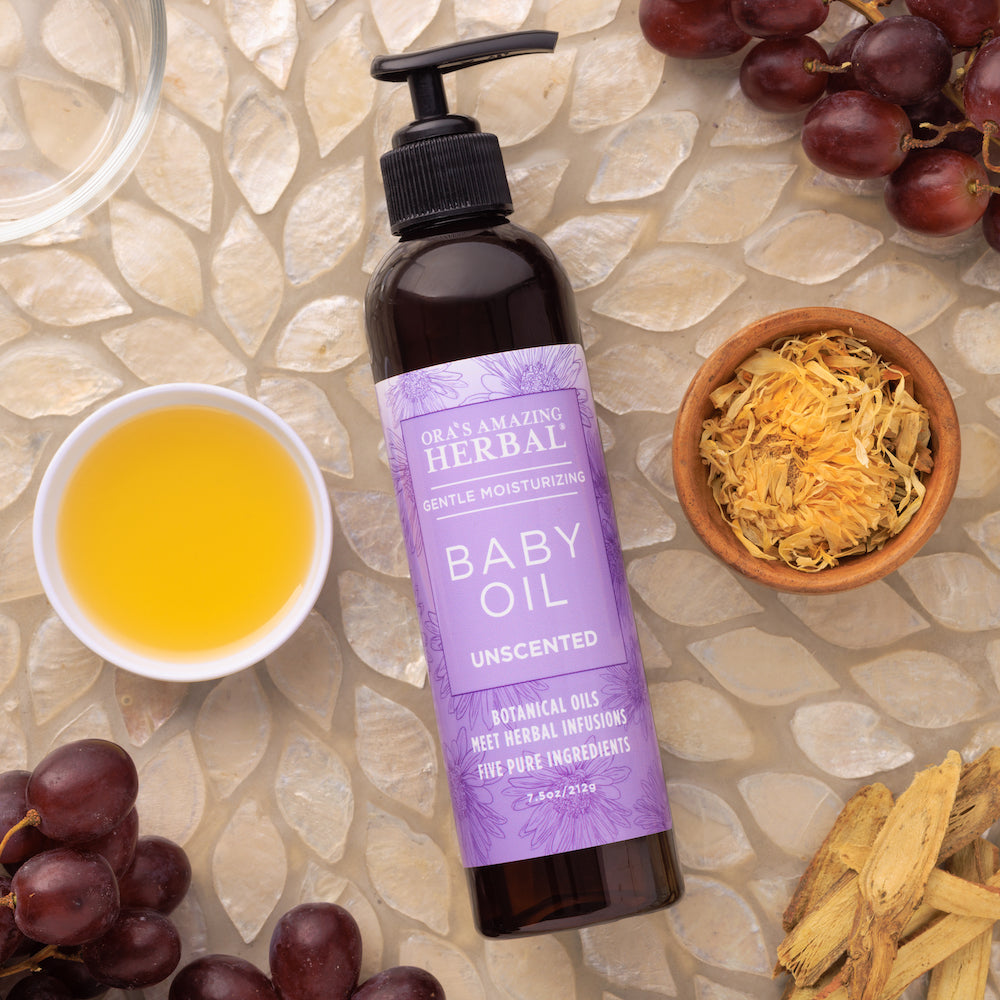 Baby Oil with Calendula and Licorice from Ora's Amazing Herbal