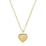 Baby Scalloped Heart Pendant Necklace from eklexic
