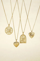 Baby Scalloped Heart Pendant Necklace from eklexic