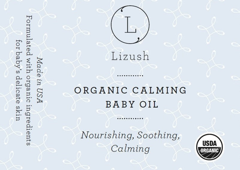 ORGANIC CALMING BABY OIL Nourishing, Soothing, Calming from Lizush