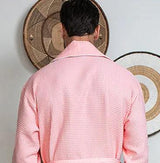 Premium Waffle Piping Robe for Men From Lotus Linen