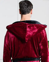 Hooded Plush Bathrobe for Men From Lotus Linen
