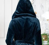 Hooded Plush Bathrobes for Women From Lotus Linen
