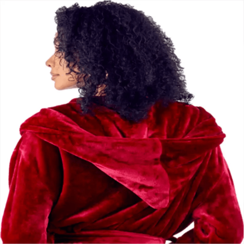 Hooded Plush Bathrobes for Women From Lotus Linen