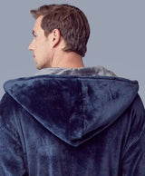 Hooded Plush Bathrobe for Men From Lotus Linen