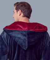 Hooded Plush Bathrobe for Men From Lotus Linen
