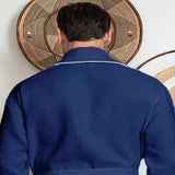 Premium Waffle Piping Robe for Men From Lotus Linen