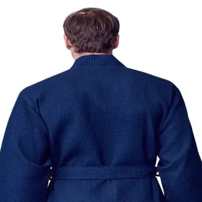 Waffle Kimono Spa Bathrobe for Men -  Absorbent, Lightweight From Lotus Linen