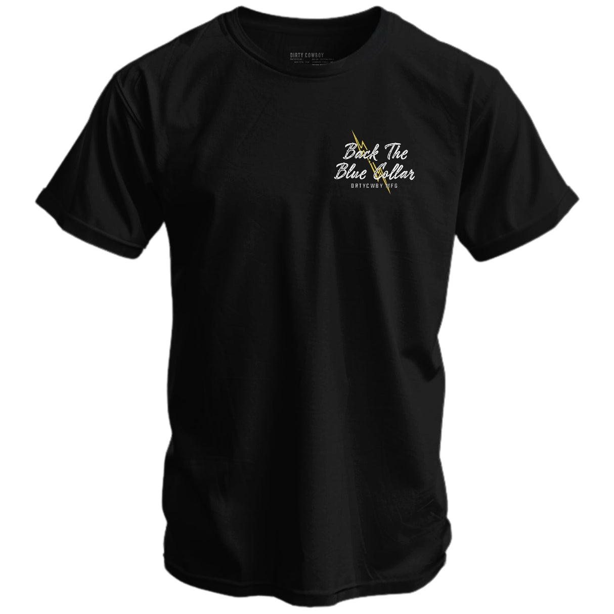 Back The Blue Collar Men's T-Shirt From Combat Iron Apparel