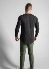 L/S Henley Curved Hem from Ten/10 Apparel