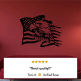 Bald Eagle Holding American Flag Wall Art from VITAHOME DESIGN LLC