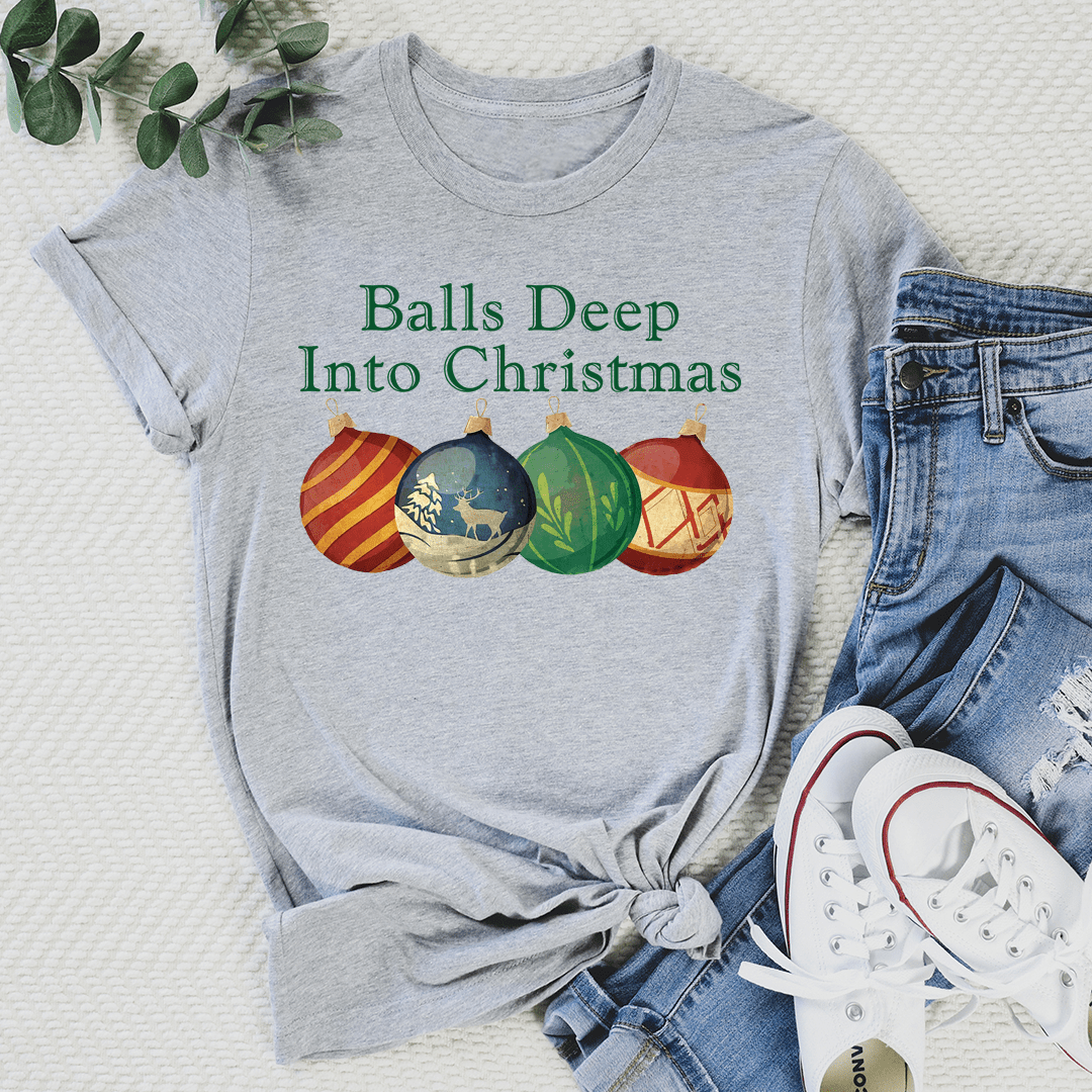 Balls Deep Into Christmas Tee from Peachy Sunday