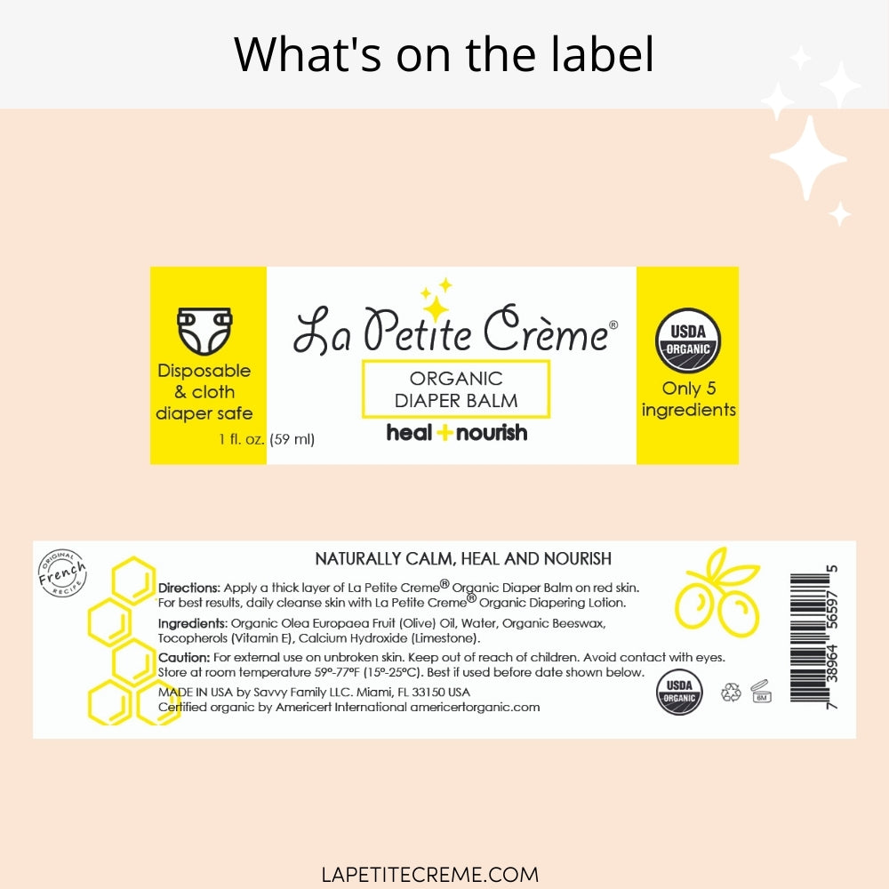 Organic French Diaper Cream - 1 oz from La Petite Creme