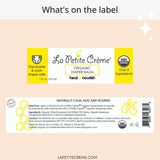 Organic French Diaper Cream - 1 oz from La Petite Creme