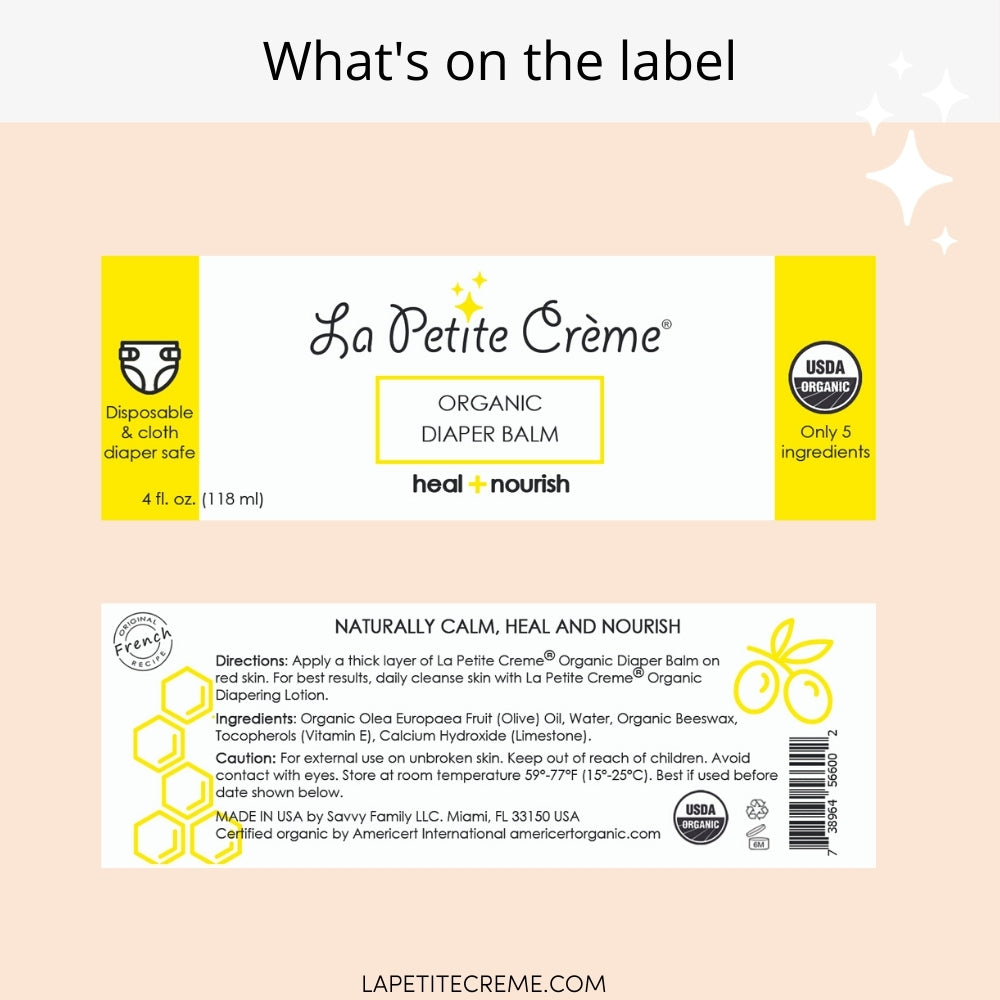 Organic French Diaper Rash Cream - 4 oz from La Petite Creme