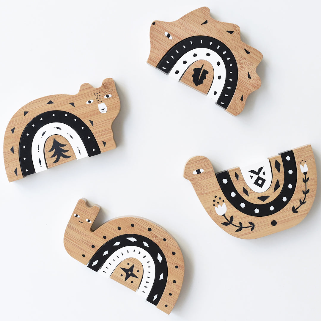 Bamboo Nesting Hedgehog From Wee Gallery