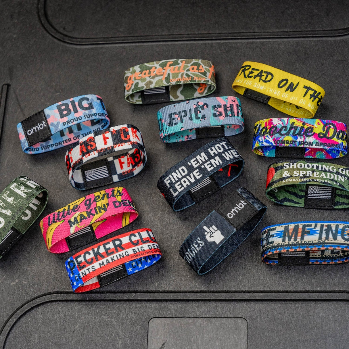 Reversible Elastic Wristband Bracelet from Combat Iron Apparel
