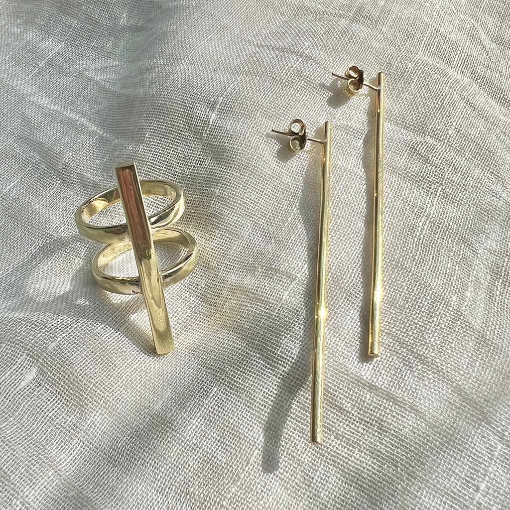 Minimal Bar Earrings from SLATE + SALT