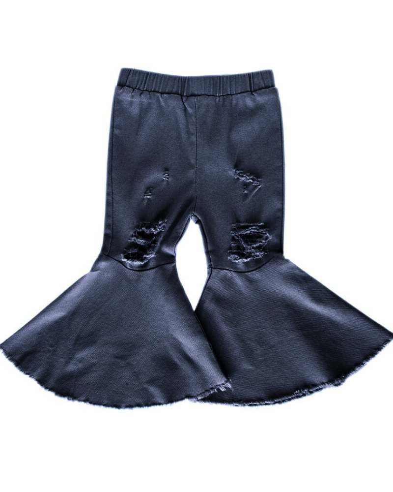 Barbie Pleated Denim Bell Bottoms - Dark Denim from Bailey's Blossoms
