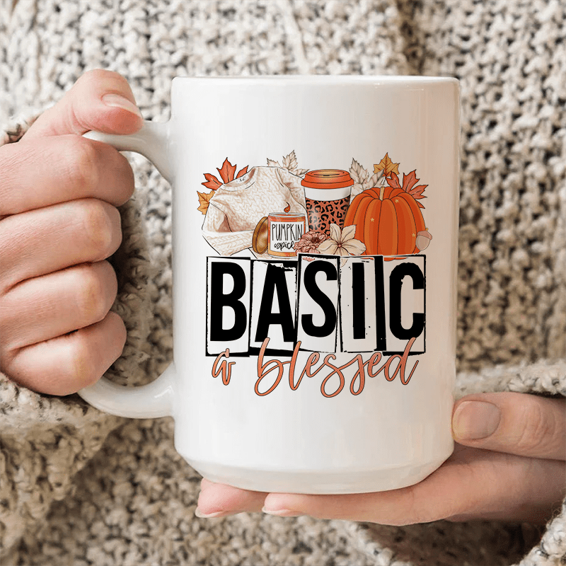 Basic & Blessed Ceramic Mug 15 oz from Peachy Sunday