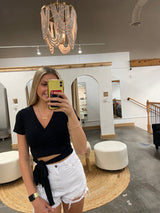 Basic Wrap Crop Top From Arete Style