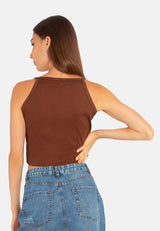 Basic Halter Crop Top from London Rag International