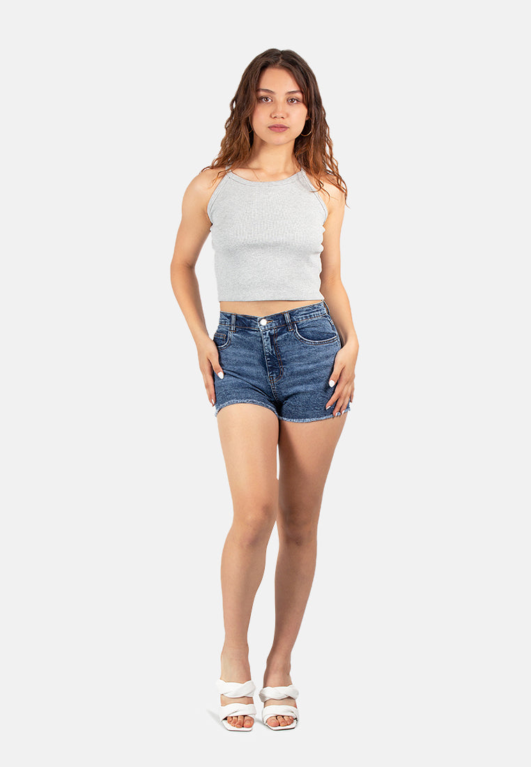 Basic Halter Crop Top from London Rag International