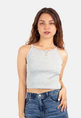 Basic Halter Crop Top from London Rag International