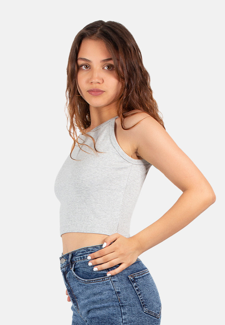 Basic Halter Crop Top from London Rag International