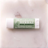 Natural Lip Balm, Herbal Infused, Basil Rosemary from Ora's Amazing Herbal