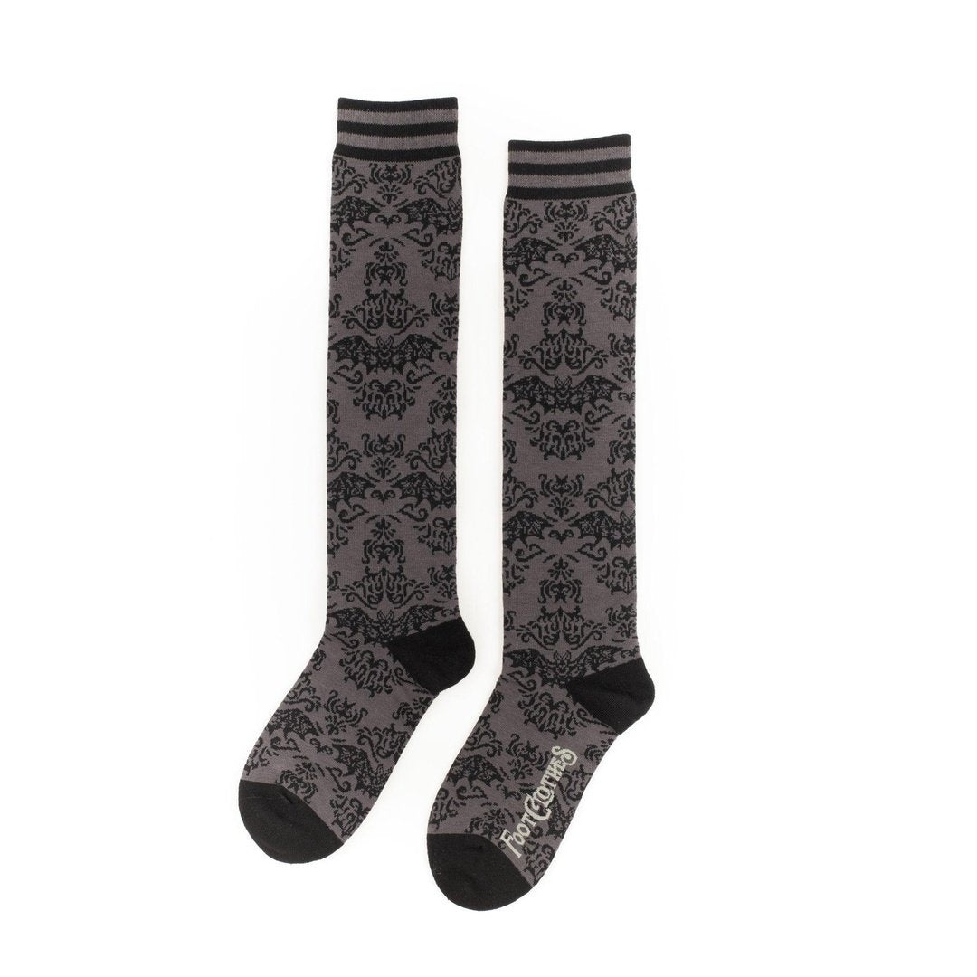 Bat Damask Knee High Socks from FootClothes