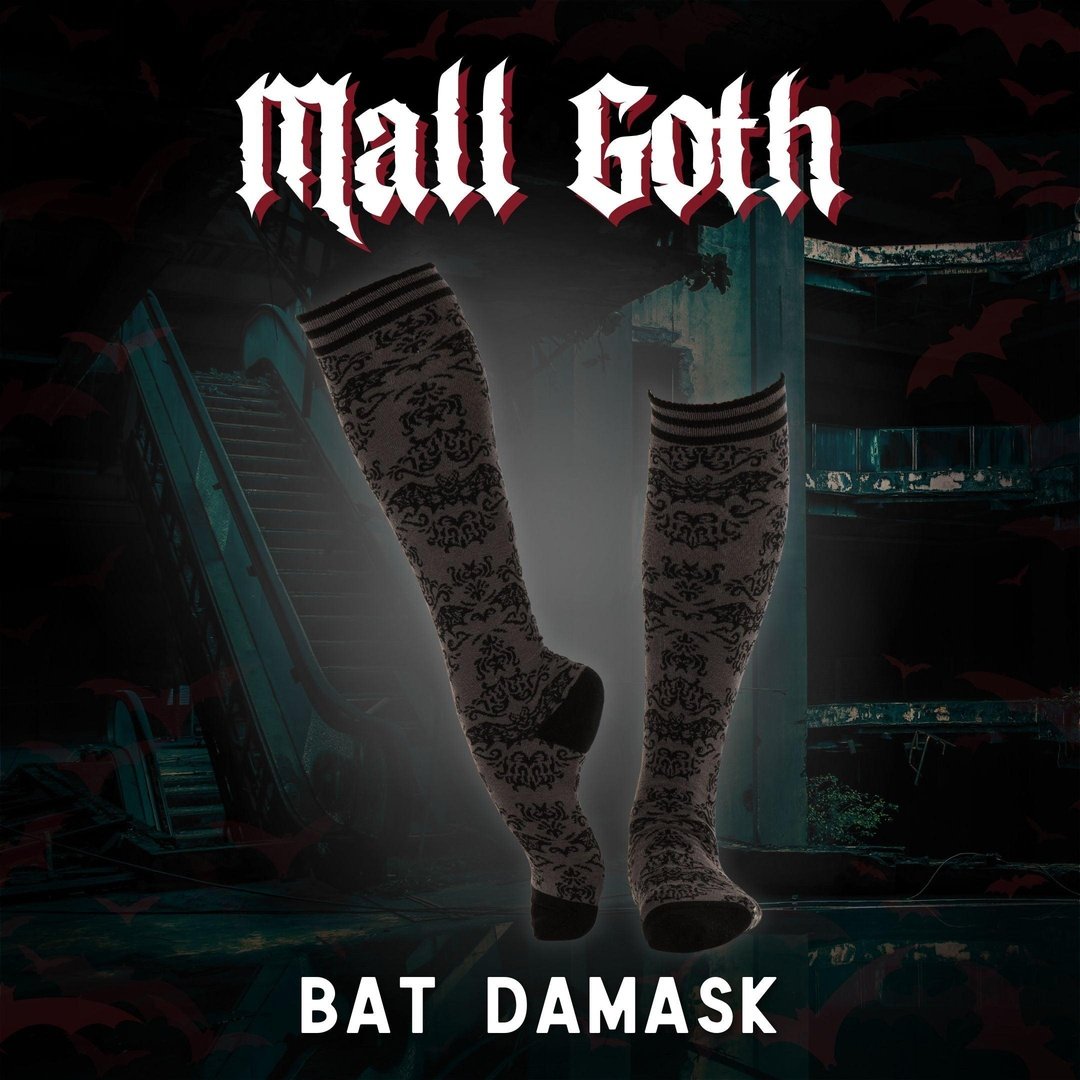 Bat Damask Knee High Socks from FootClothes
