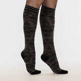 Bat Damask Knee High Socks from FootClothes