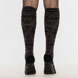 Grey & Black Knee High Sock Pack | 2 Designs from FootClothes