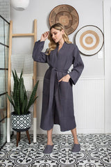 Lightweight Cotton Waffle Robe for Women From Lotus Linen