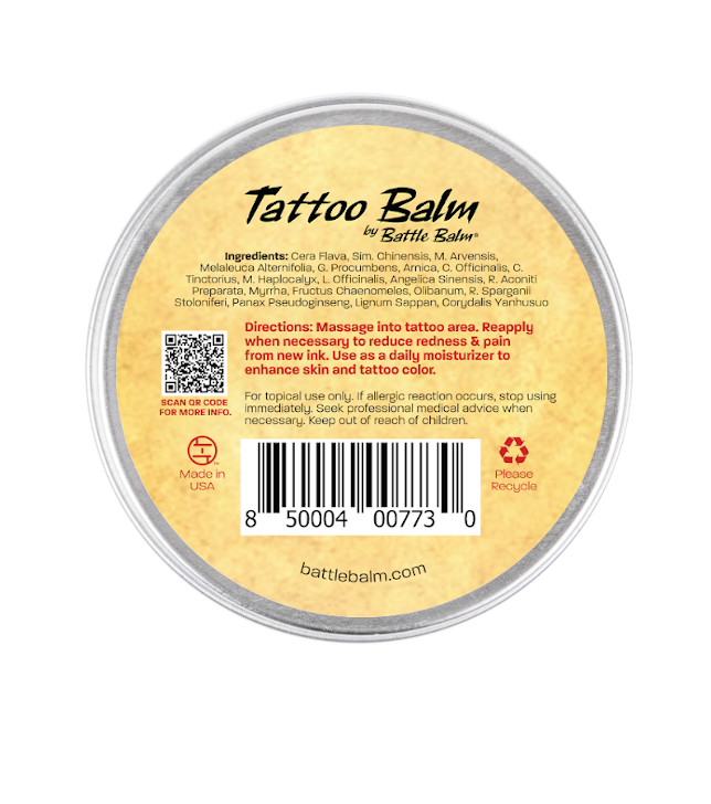 Battle Balm® Tattoo Balm - Tattoo Healing, Moisturizer, & Skin Repair Cream