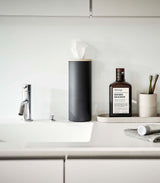Round Tissue Case - Steel + Wood from Yamazaki Home