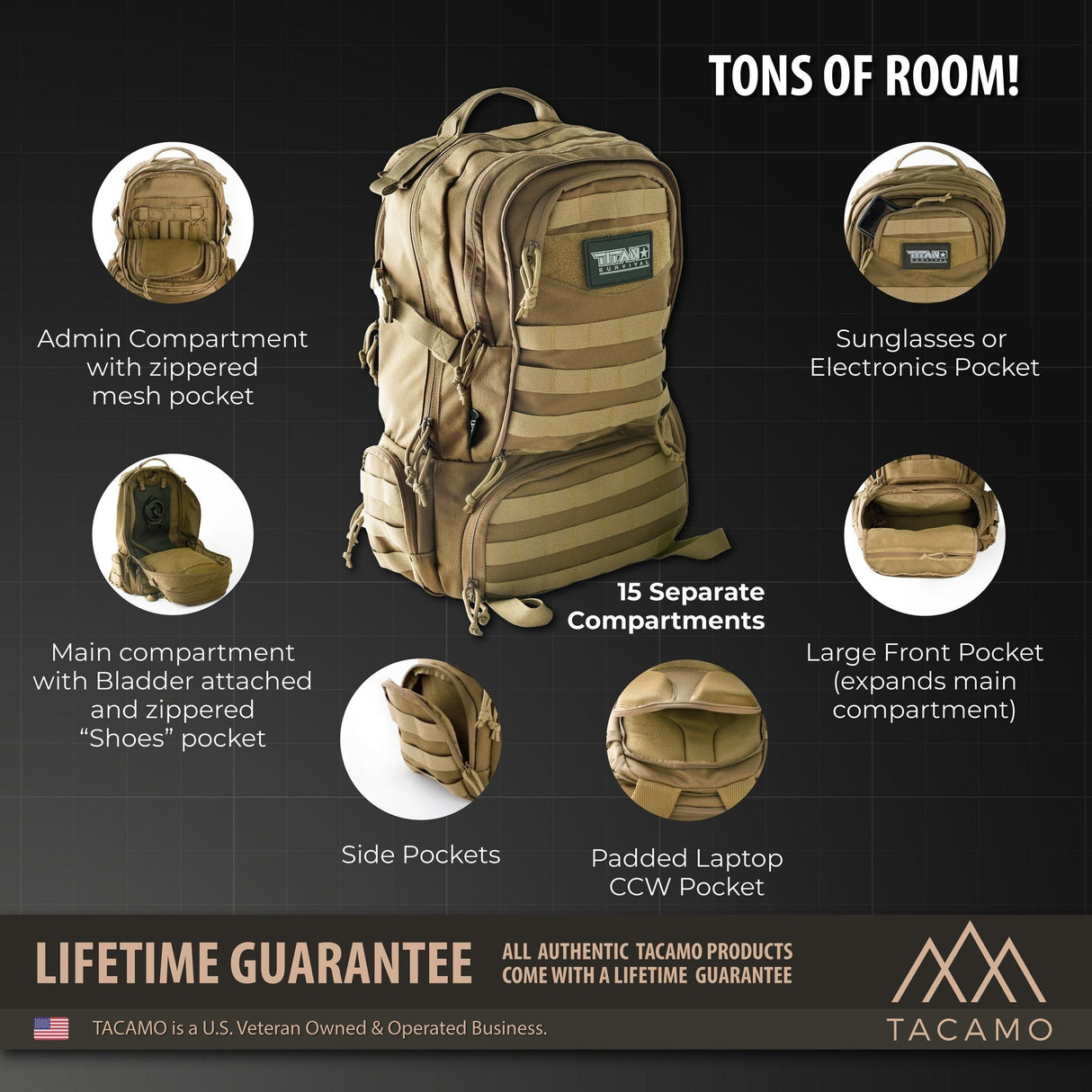 BC50 50L 72-Hour Tactical Backpack from TITAN Survival
