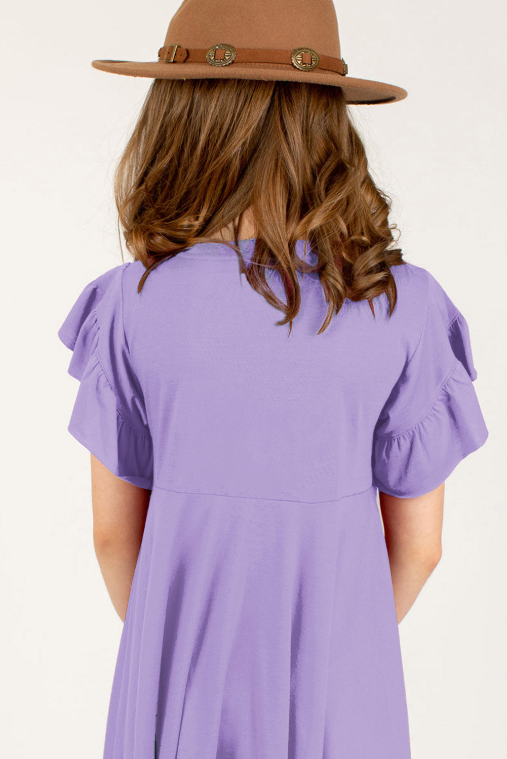 Round Neck Petal Sleeve Dress from Enfance-Heureuse