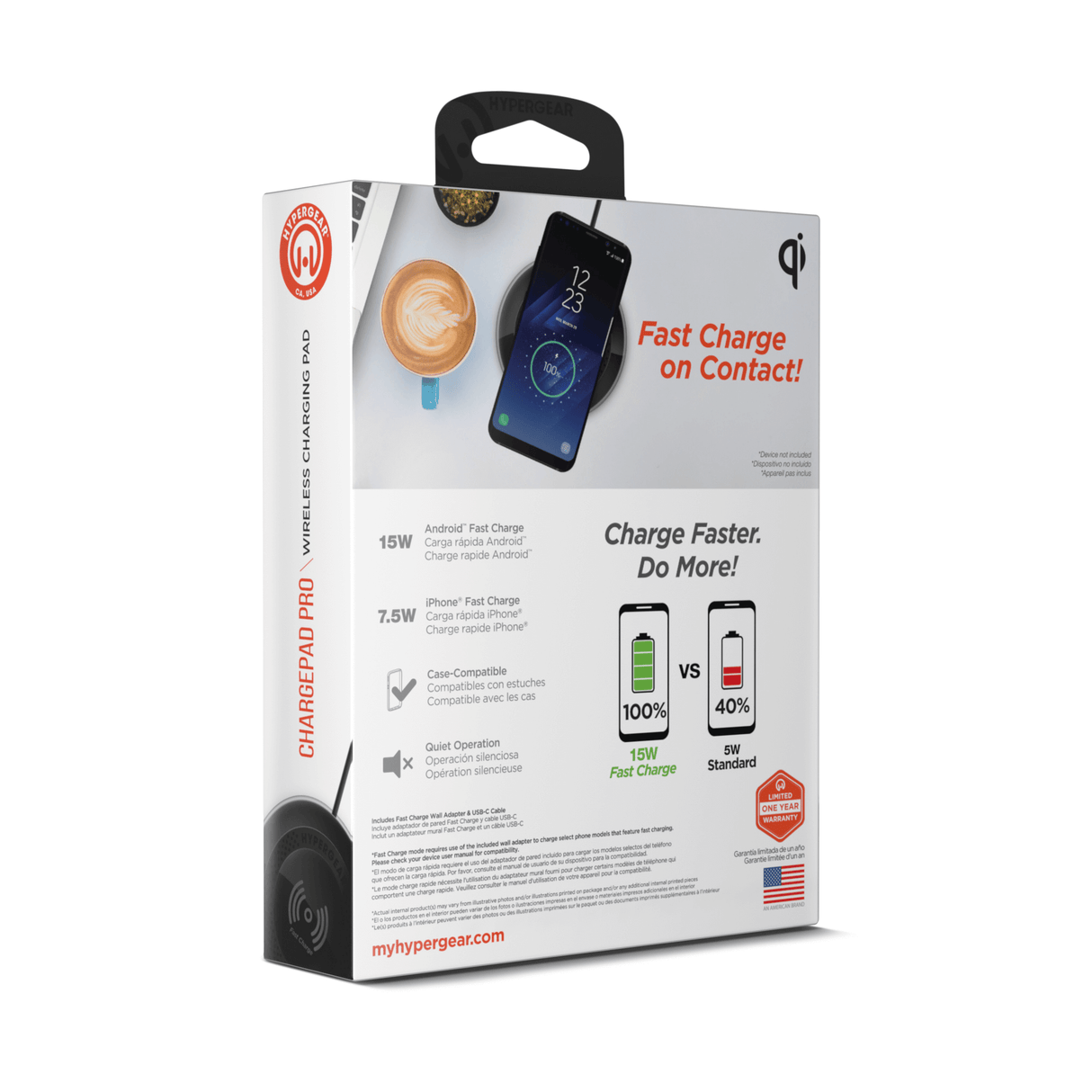 HyperGear ChargePad Pro 15W Wireless Fast Charger USB-C from Jupiter Gear Home
