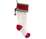 Cable-Knit Bow Stocking from Melange Collection